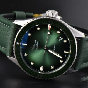 Fifty Fathoms Bathyscaphe 43mm GF Ceramic Green Dial Green Sail-Canvas Strap A1315 - Image 25