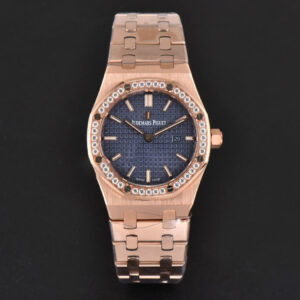 Royal Oak Ladies 33mm RG 8F Diamond Blue Dial RG Bracelet Swiss Quartz - Image 14