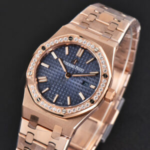 Royal Oak Ladies 33mm RG 8F Diamond Blue Dial RG Bracelet Swiss Quartz - Image 15