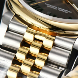 DateJust 36MM YG/SS BPF Smooth Wimbledon Gray Dial Green Marker Jubilee Bracelet A2824 - Image 16
