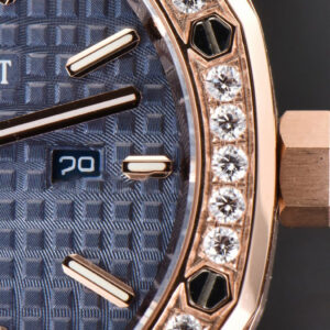Royal Oak Ladies 33mm RG 8F Diamond Blue Dial RG Bracelet Swiss Quartz - Image 19
