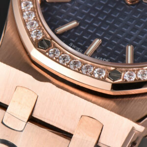 Royal Oak Ladies 33mm RG 8F Diamond Blue Dial RG Bracelet Swiss Quartz - Image 20