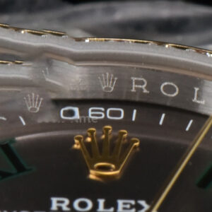 DateJust 36MM YG/SS Diamond BPF Wimbledon Gray Dial Green Roma Marker Oyster Bracelet A2824 - Image 12