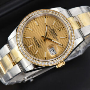 DateJust 36MM YG/SS Diamond BPF YG Motif Dial Oyster Bracelet A2824 - Image 3