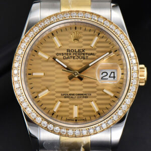 DateJust 36MM YG/SS Diamond BPF YG Motif Dial Oyster Bracelet A2824
