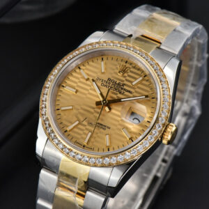 DateJust 36MM YG/SS Diamond BPF YG Motif Dial Oyster Bracelet A2824 - Image 5