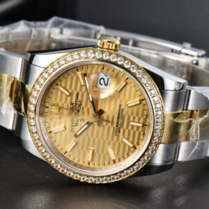 DateJust 36MM YG/SS Diamond BPF YG Motif Dial Oyster Bracelet A2824 - Image 16