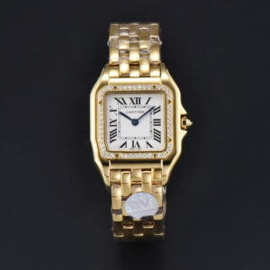 Panthère Secrete Ladies 27mm YG BVF White Dial Diamond Bezel RG Bracelet Ronda Quartz - Image 18
