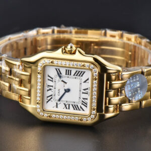 Panthère Secrete Ladies 27mm YG BVF White Dial Diamond Bezel RG Bracelet Ronda Quartz - Image 27