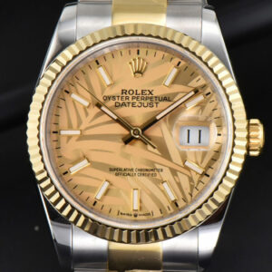 DateJust 36MM YG/SS BPF YG Palm Dial Oyster Bracelet A2824