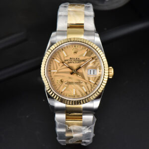 DateJust 36MM YG/SS BPF YG Palm Dial Oyster Bracelet A2824 - Image 4