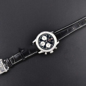 Navitimer B01 43mm BLSF Black Dial Black Leather Strap A7750 - Image 14