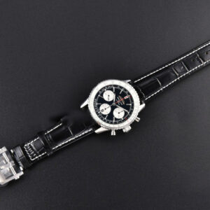 Navitimer B01 43mm BLSF Black Dial White Subdial Black Leather Strap A7750 - Image 14