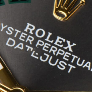 DateJust 36MM YG/SS BPF Wimbledom Gray Dial Green Roma Marker Oyster Bracelet 2824 - Image 5