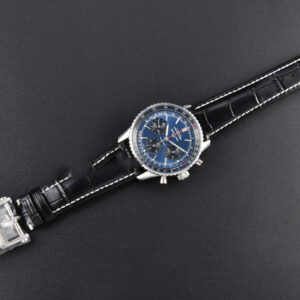 Navitimer B01 43mm BLSF Blue Dial Black Leather Strap A7750 - Image 14