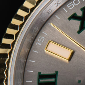 DateJust 36MM YG/SS BPF Wimbledom Gray Dial Green Roma Marker Oyster Bracelet 2824 - Image 6
