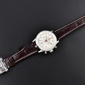 Navitimer B01 43mm BLSF White Dial Black Leather Strap A7750 - Image 7