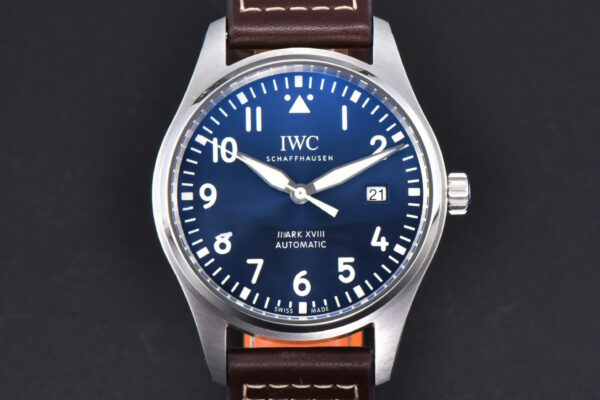 Mark XVIII IWC327010 V7F 40MM Blue Dial Brown Leather Strap V7F A2892