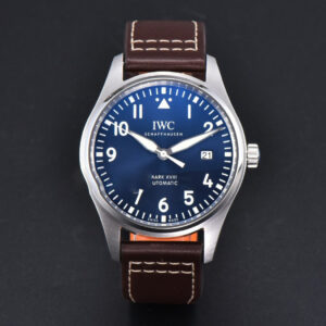 Mark XVIII IWC327010 V7F 40MM Blue Dial Brown Leather Strap V7F A2892 - Image 12