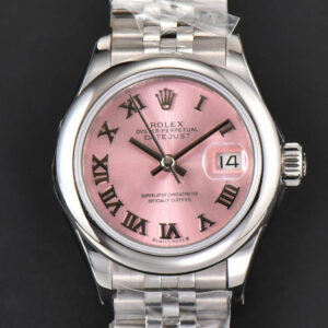 DateJust 28MM Ladies WF Smooth Bezel Pink Dial Roma Marker Jubilee Bracelet A2236