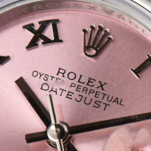 DateJust 28MM Ladies WF Smooth Bezel Pink Dial Roma Marker Jubilee Bracelet A2236 - Image 4