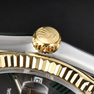DateJust 36MM YG/SS BPF Wimbledom Gray Dial Green Roma Marker Oyster Bracelet 2824 - Image 16