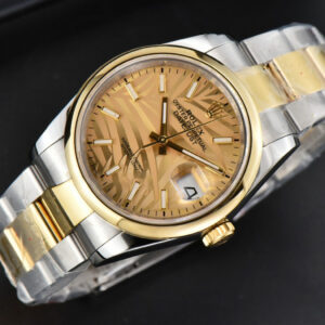 DateJust 36MM YG/SS BPF Smooth YG Palm Dial Oyster Bracelet A2824 - Image 2