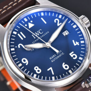 Mark XVIII IWC327010 V7F 40MM Blue Dial Brown Leather Strap V7F A2892 - Image 21