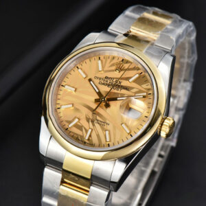 DateJust 36MM YG/SS BPF Smooth YG Palm Dial Oyster Bracelet A2824 - Image 4