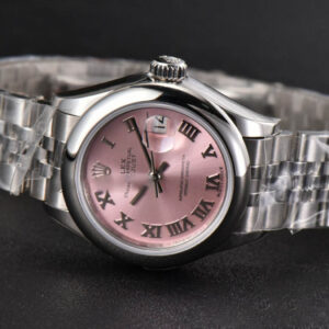 DateJust 28MM Ladies WF Smooth Bezel Pink Dial Roma Marker Jubilee Bracelet A2236 - Image 12