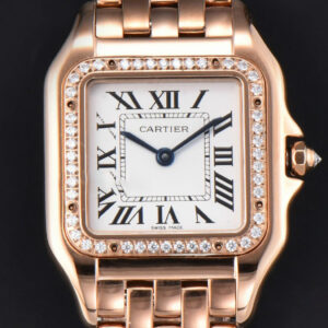 Panthère Secrete Ladies 27mm RG BVF White Dial Diamond Bezel RG Bracelet Ronda Quartz