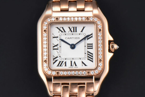 Panthère Secrete Ladies 27mm RG BVF White Dial Diamond Bezel RG Bracelet Ronda Quartz
