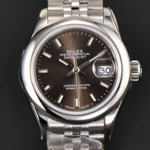DateJust 28MM Ladies WF Smooth Bezel Gray Dial Jubilee Bracelet A2236