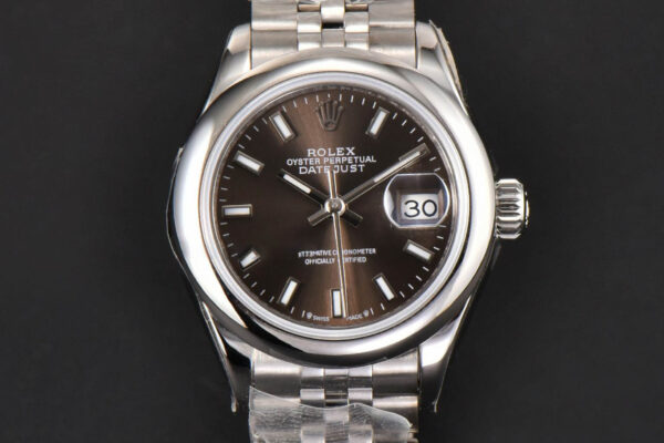 DateJust 28MM Ladies WF Smooth Bezel Gray Dial Jubilee Bracelet A2236