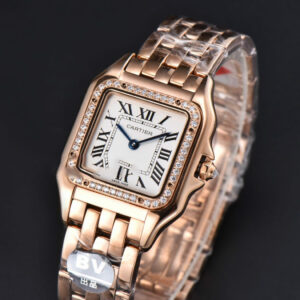 Panthère Secrete Ladies 27mm RG BVF White Dial Diamond Bezel RG Bracelet Ronda Quartz - Image 20
