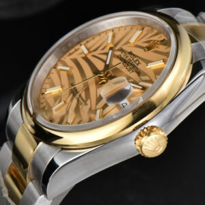 DateJust 36MM YG/SS BPF Smooth YG Palm Dial Oyster Bracelet A2824 - Image 11