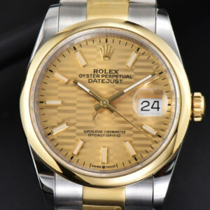 DateJust 36MM YG/SS BPF Smooth YG Motif Dial Oyster Bracelet A2824