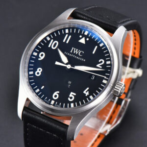 Mark XVIII IWC327009 V7F 40MM Black Dial Black Leather Strap V7F A2892 - Image 5