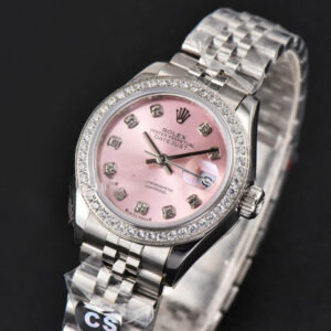 DateJust 28MM Ladies WF Diamond Pink Dial Diamond Marker Jubilee Bracelet A2236 - Image 3