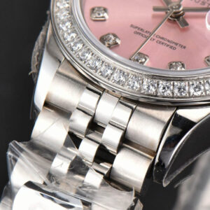 DateJust 28MM Ladies WF Diamond Pink Dial Diamond Marker Jubilee Bracelet A2236 - Image 9