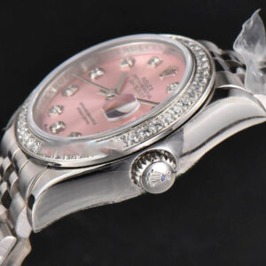 DateJust 28MM Ladies WF Diamond Pink Dial Diamond Marker Jubilee Bracelet A2236 - Image 10