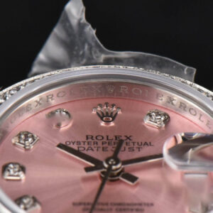 DateJust 28MM Ladies WF Diamond Pink Dial Diamond Marker Jubilee Bracelet A2236 - Image 12