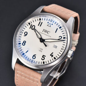 Mark XVIII IWC327017 V7F 40MM White Dial Beige Leather Strap V7F A2892 - Image 13