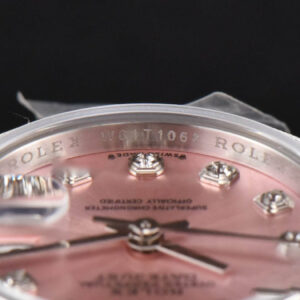 DateJust 28MM Ladies WF Diamond Pink Dial Diamond Marker Jubilee Bracelet A2236 - Image 13