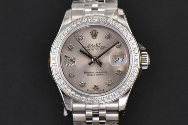DateJust 28MM Ladies WF Diamond Silver Dial Diamond Marker Jubilee Bracelet A2236
