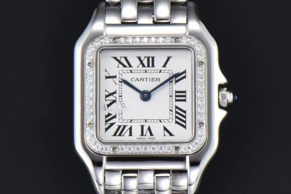 Panthère Secrete Ladies 27mm SS BVF Diamond Bezel White Dial SS Bracelet Ronda Quartz