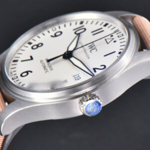 Mark XVIII IWC327017 V7F 40MM White Dial Beige Leather Strap V7F A2892 - Image 20