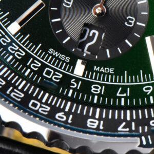 Navitimer B01 43mm BLSF Green Dial Black Leather Strap A7750 - Image 17
