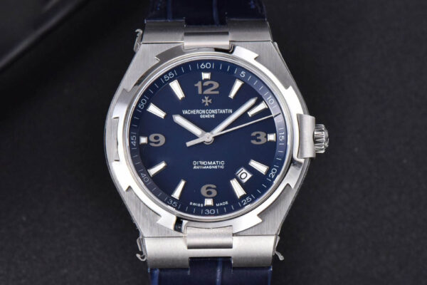Overseas 47040 MKF 42MM Blue Dial Leather Strap 9015