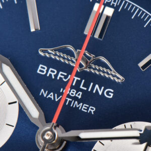 Navitimer B01 43mm BLSF Blue Dial White Subdial Black Leather Strap A7750 - Image 14
